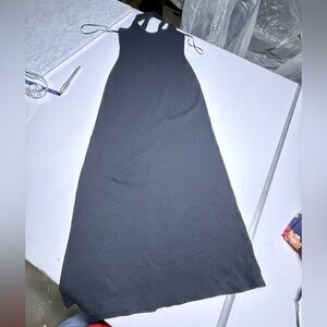 J. Crew Black Ribbed Knit Dress